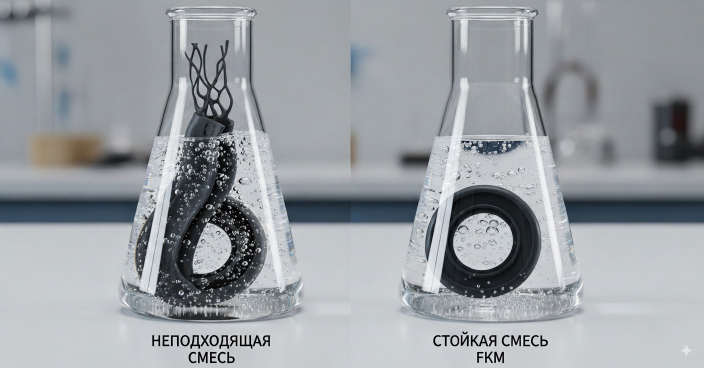 Инженер изучает чертёж уплотнения, отмечены ошибки и решения